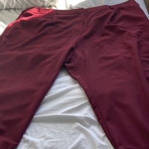burgundy asos plus size pants